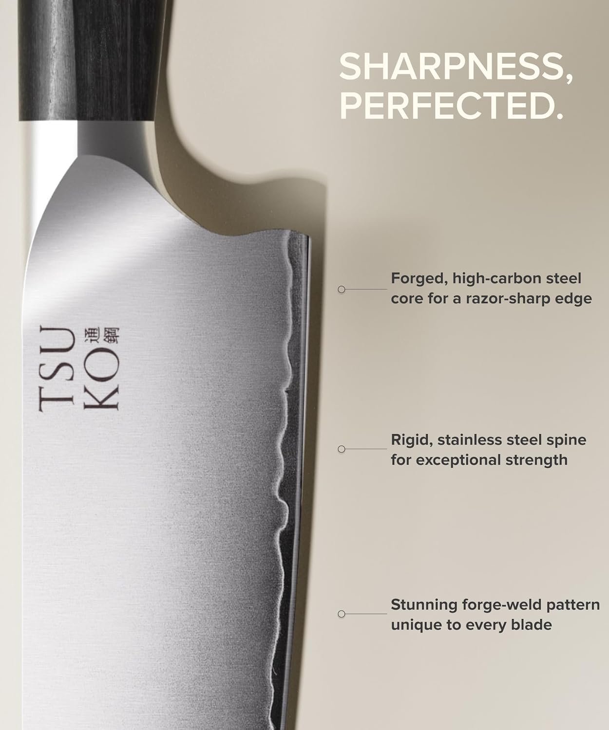 Tsuko Chef Knife With Four Stage Sharpener & Wooden Sheath