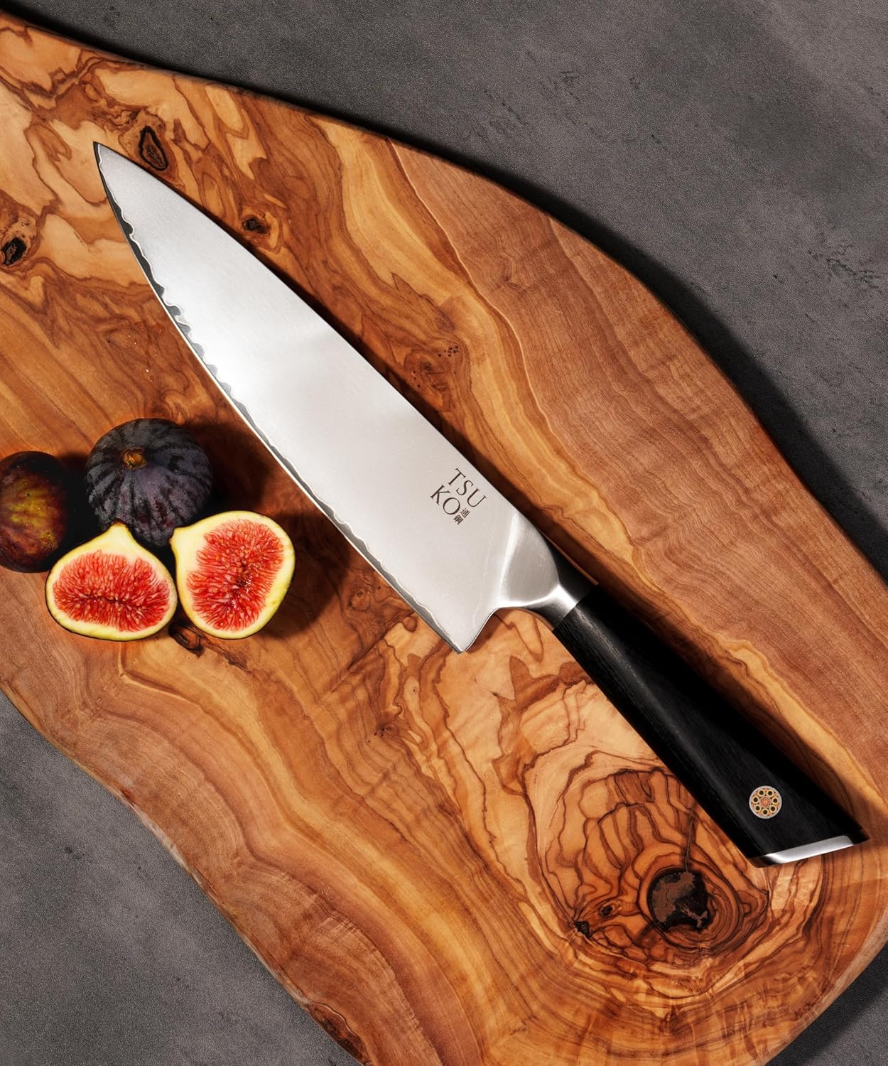 Tsuko Chef Knife With Four Stage Sharpener & Wooden Sheath